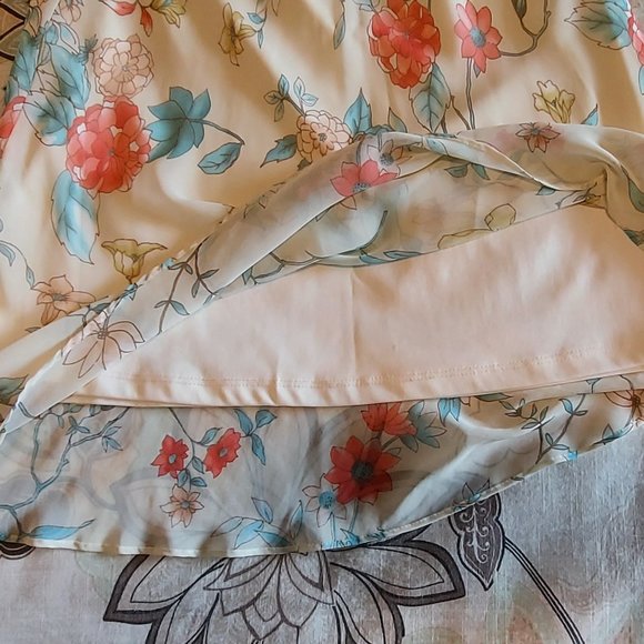 Gorgeous, Springy Multi-Colored Lined Flared Skirt - Picture 6 of 6